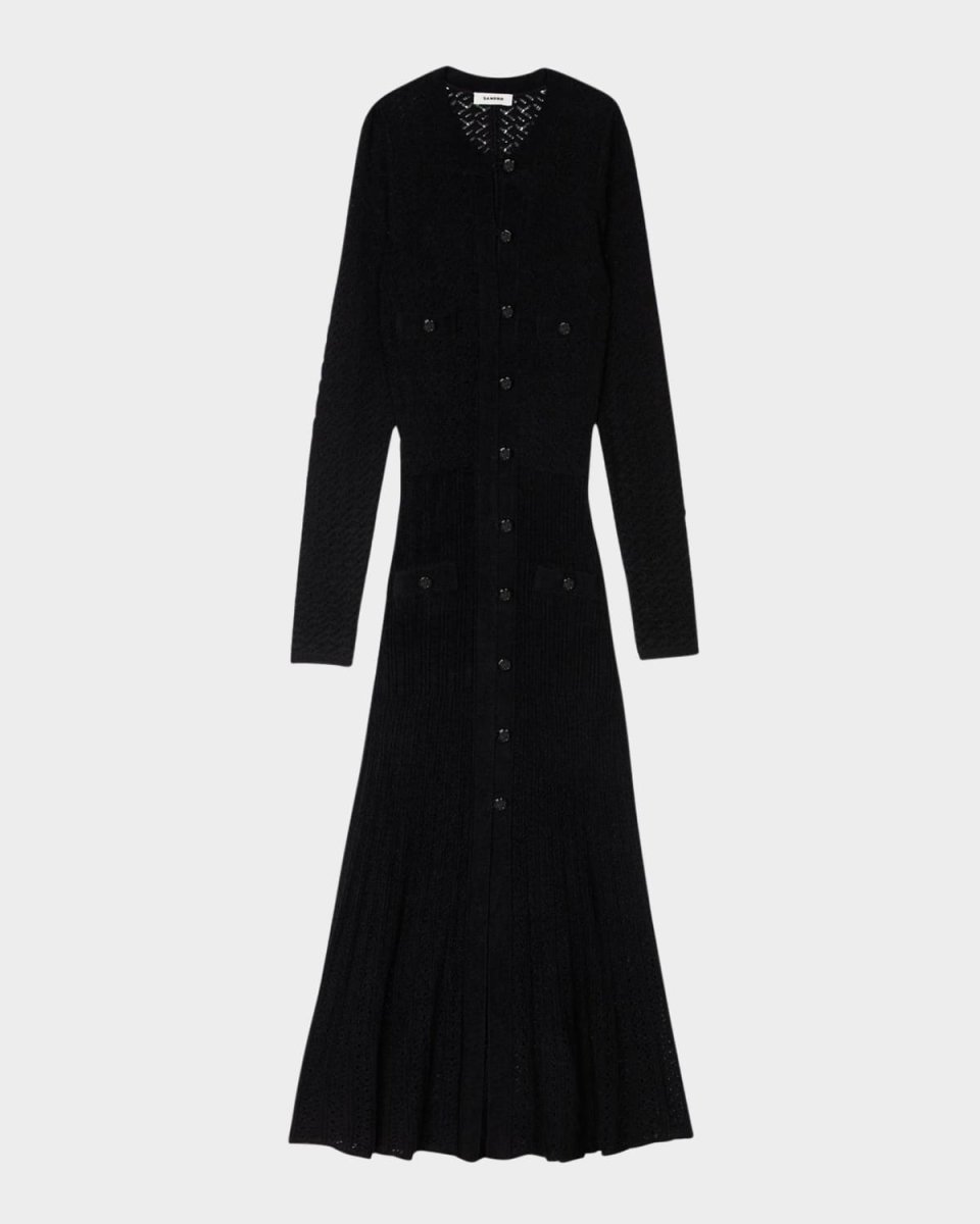 Percy Openwork Velvet-Effect Midi Dress